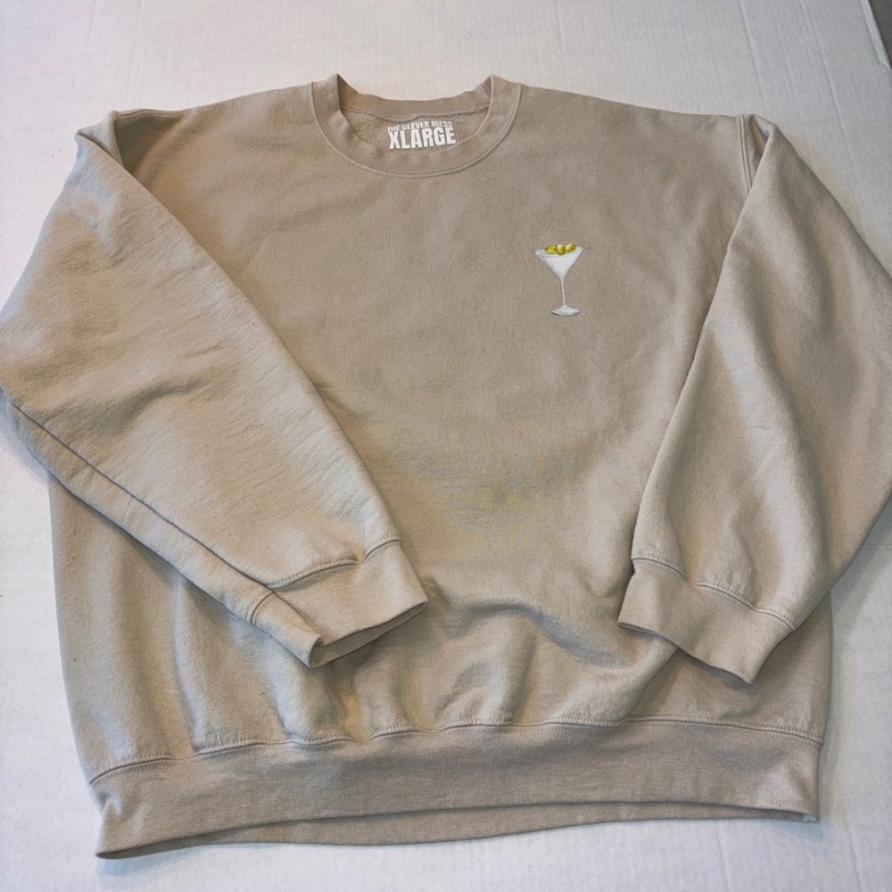 Filthy Martini Dirty Martini Vintage Retro Sweatshirt Green Crewneck Women's XL